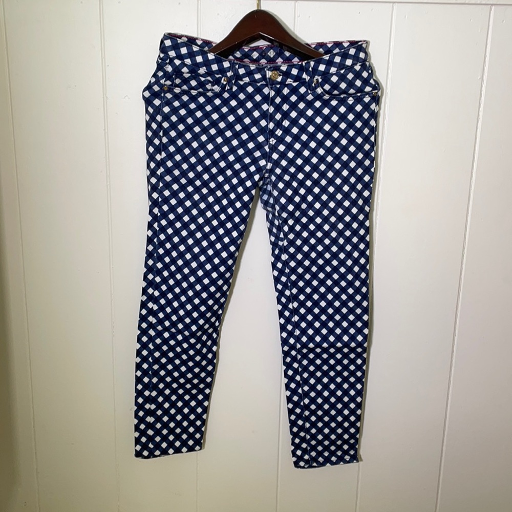 Kate Spade Blue Gingham Jeans size 28